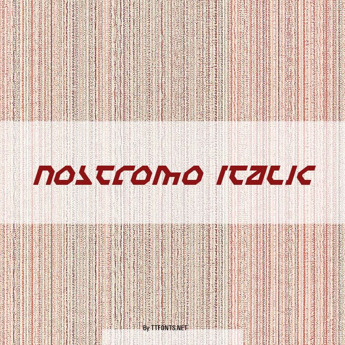 Nostromo Italic example